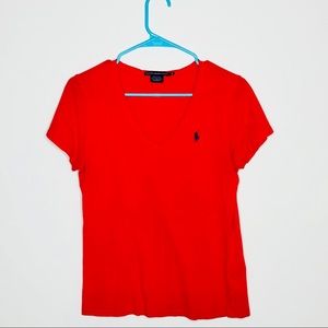 POLO RALPH LAUREN red V-Neck